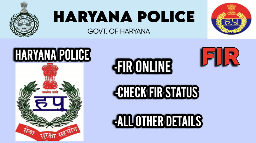 "A clear flowchart guiding users through the online FIR registration process with the Haryana Police."